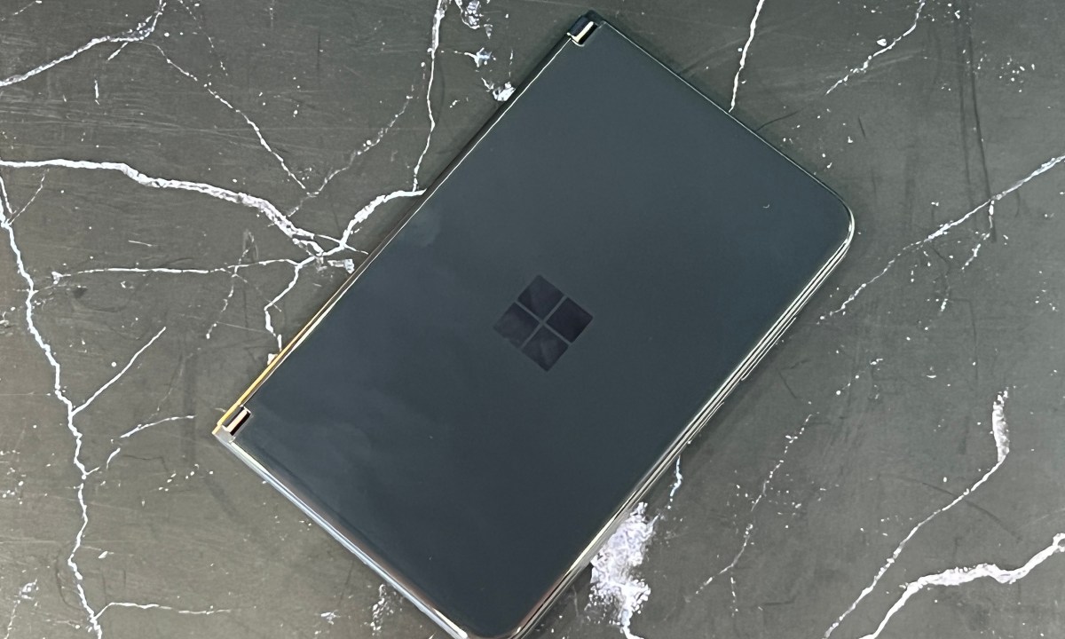 The Microsoft Surface Duo 2 comes in Obsidian or Glacier