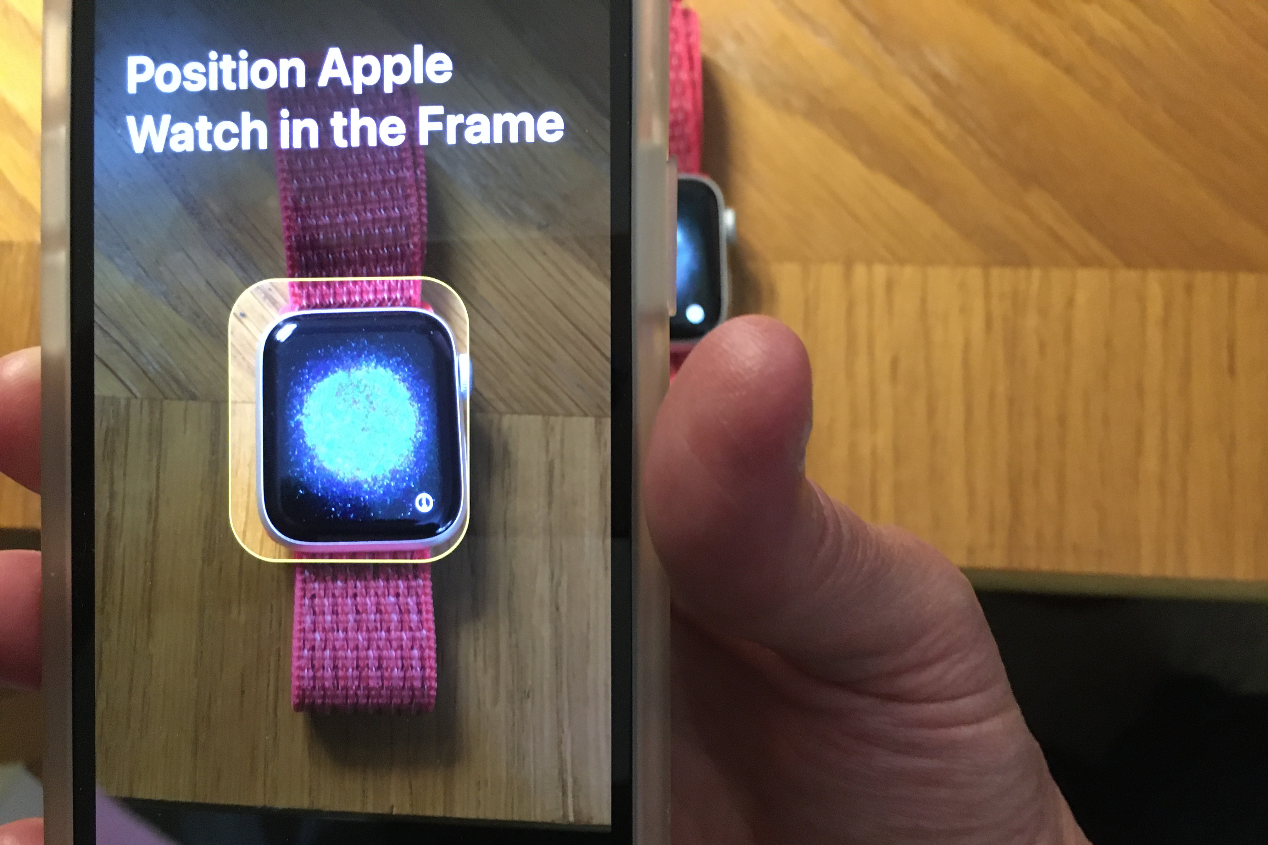 How do i get to sale the pairing screen on apple watch