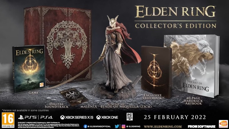 Elden Ring collector's edition statue.