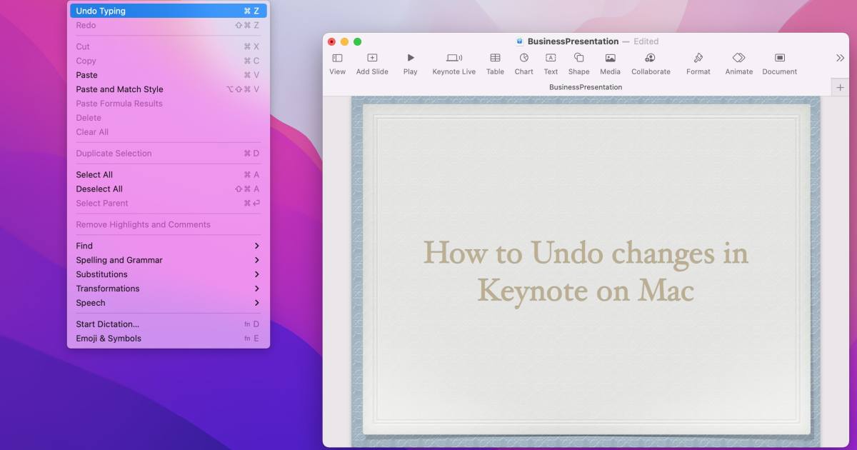 How to Undo and Redo on a Mac