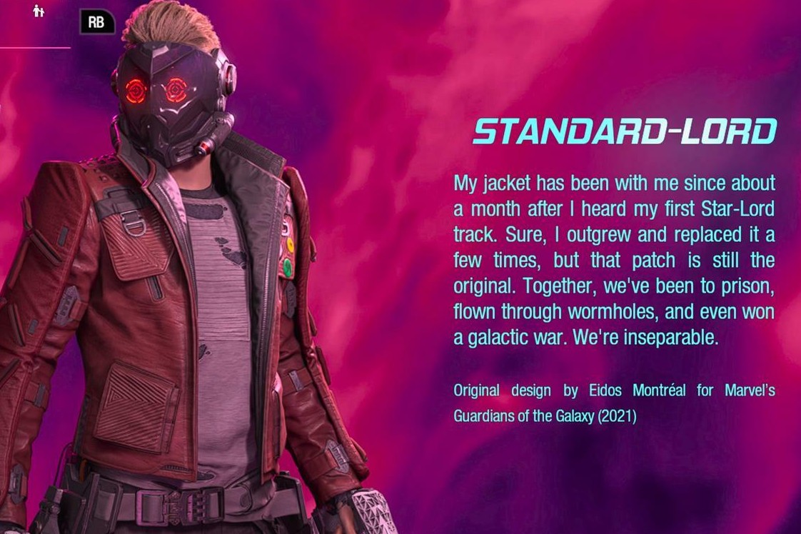 Marvel's Guardians Of The Galaxy Star Lord Game Jacket