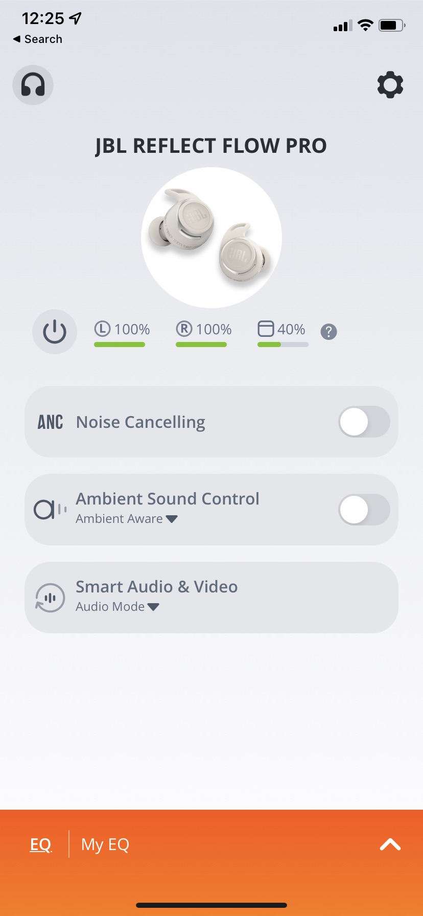 JBL Reflect Flow Pro Wireless Noise Cancelling Earbuds - Black for sale  online
