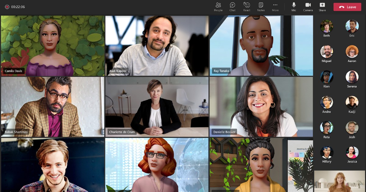 You can now try out avatars and virtual spaces in Microsoft Teams