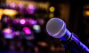 microphone in a bar