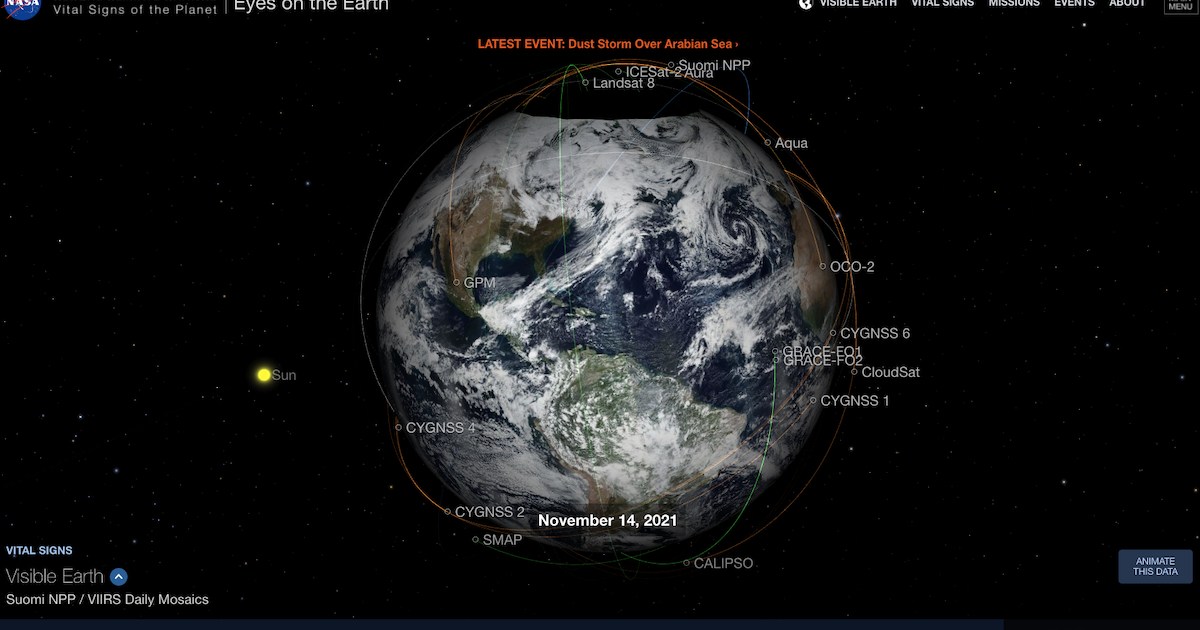 Check Out NASA's Upgraded 'Eyes on the Earth' Satellite Tool