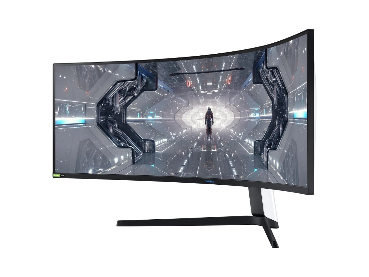 Samsung Odyssey G9 Gaming Monitor on a white background.