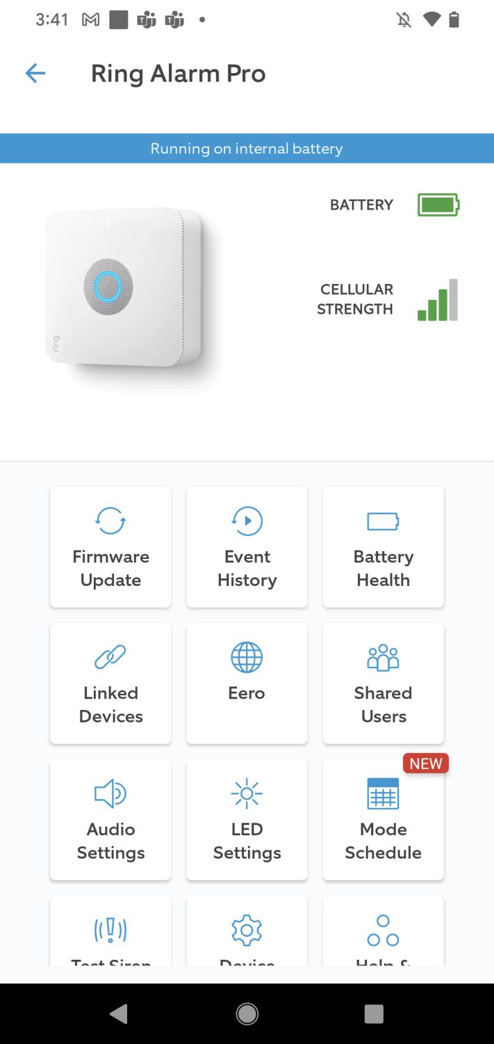 Ring alarm hot sale modes