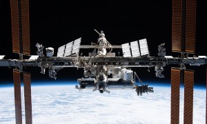 The International Space Station pictured from the SpaceX Crew Dragon Endeavour during a fly-around of the orbiting lab.