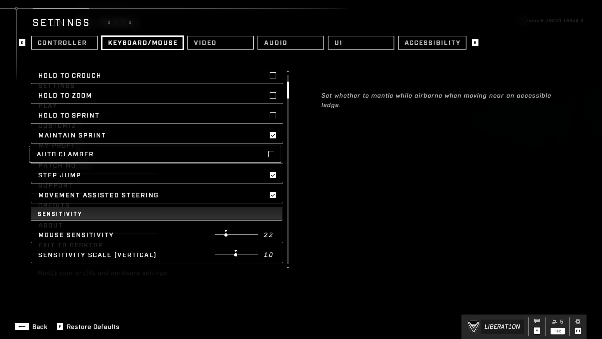 FOV slider in Halo Infinite's Settings menu.