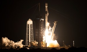 A SpaceX Falcon 9 rocket launches with NASA’s Imaging X-ray Polarimetry Explorer (IXPE) spacecraft onboard from Launch Complex 39A, Thursday, Dec. 9, 2021, at NASA’s Kennedy Space Center in Florida. The IXPE spacecraft is the first satellite dedicated to measuring the polarization of X-rays from a variety of cosmic sources, such as black holes and neutron stars. Launch occurred at 1 a.m. EST.