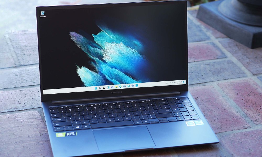 Samsung Galaxy Book Odyssey on a table.