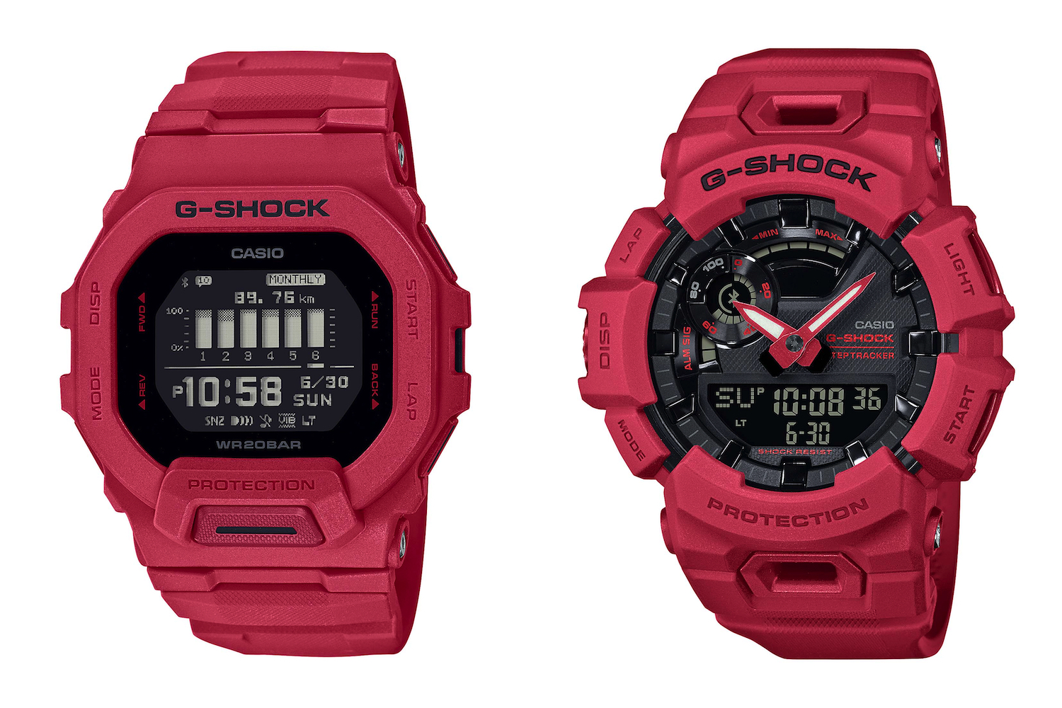 G shock watch red on sale colour