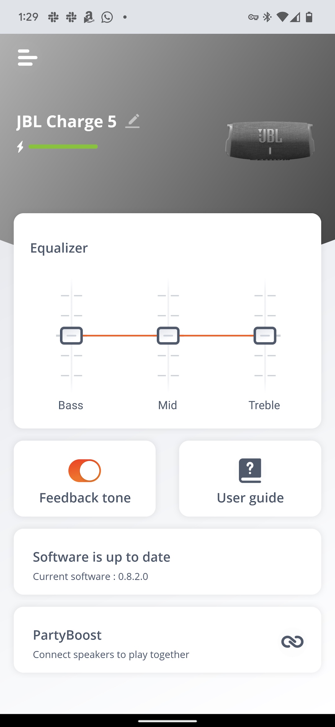 jbl charge 5 equalizer settings