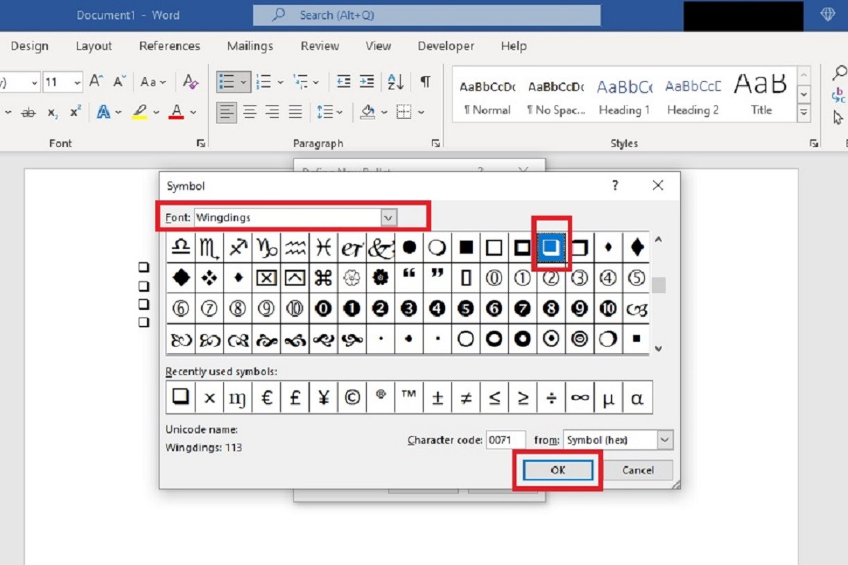 microsoft word checkbox content control group