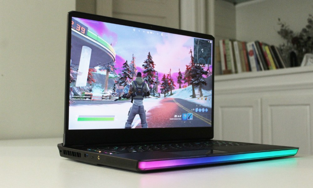 MSI Raider GE76 laptop with Fortnite.