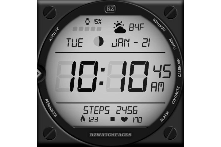 Watch store face digital