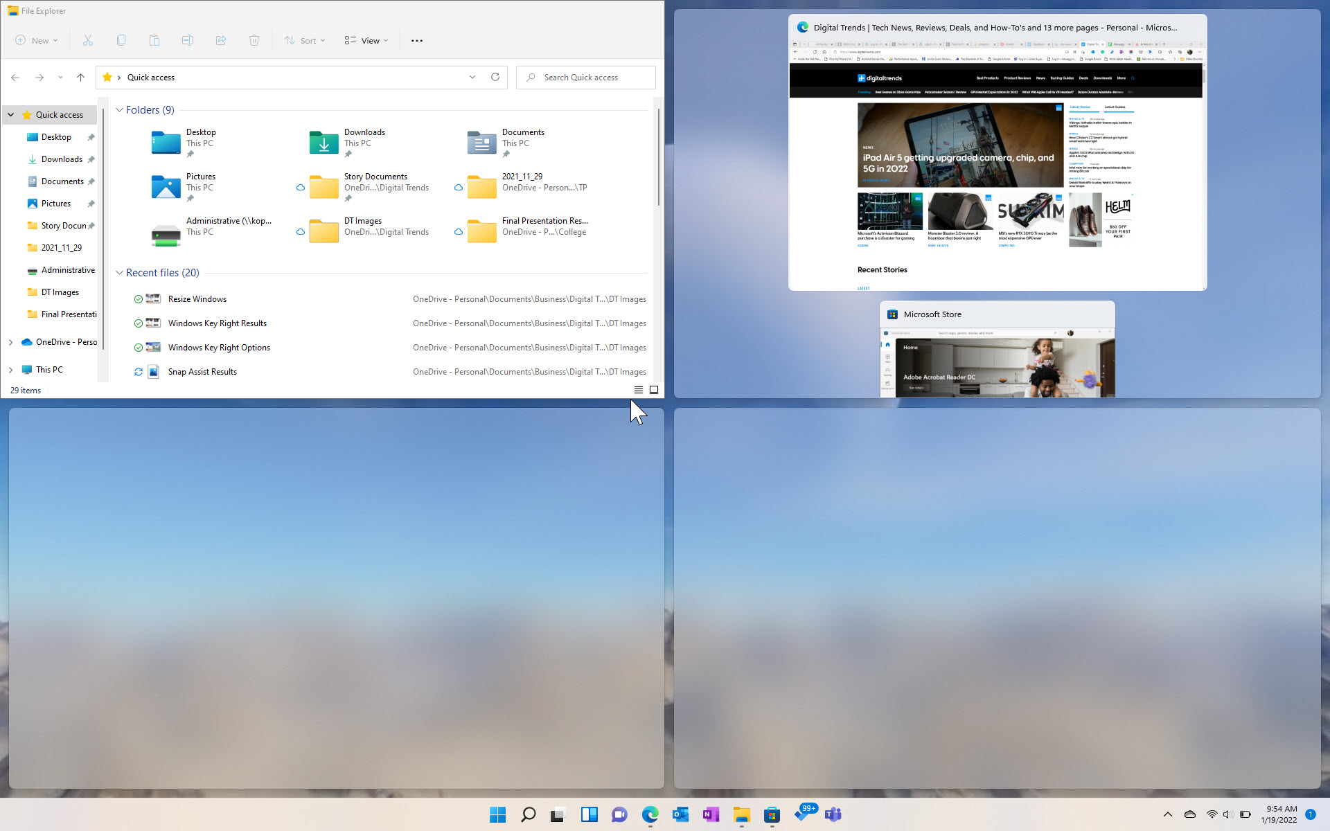 how to split screen on windows 11 snap assist multiple