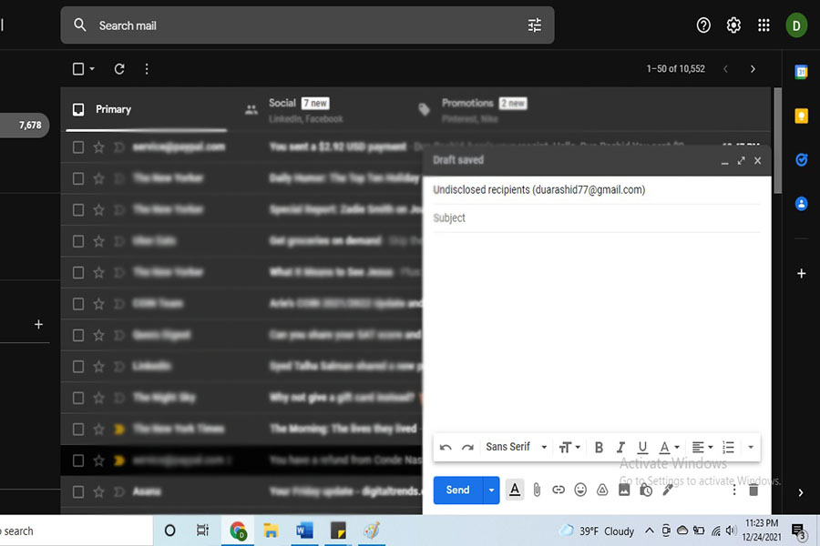Как создать группу в Gmail