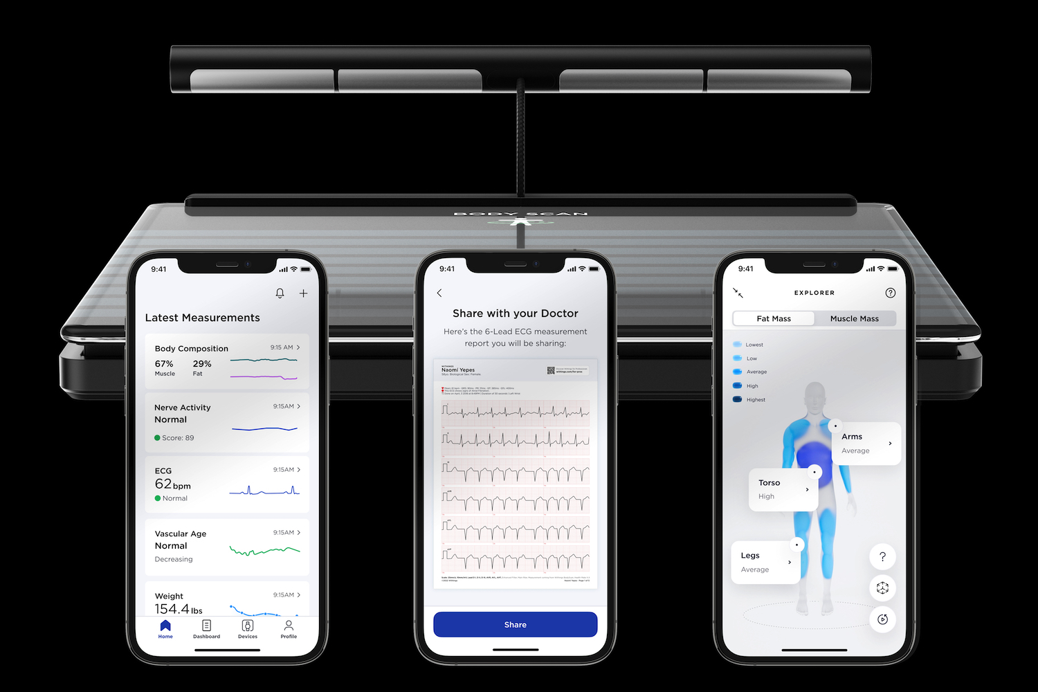 Withings Body Scan: Body fat scale for athletes and diabetics