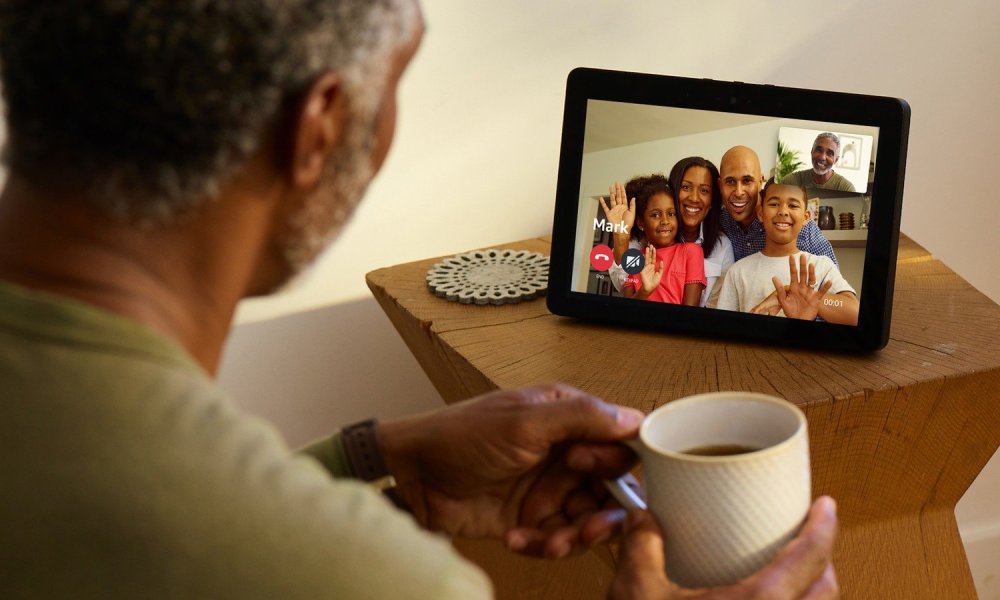 A family call over Echo Show.