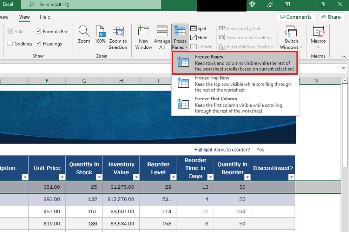 How to freeze rows and columns in Excel Digital Trends