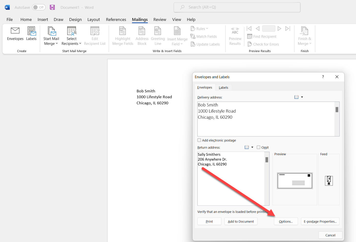 How to print labels from Word