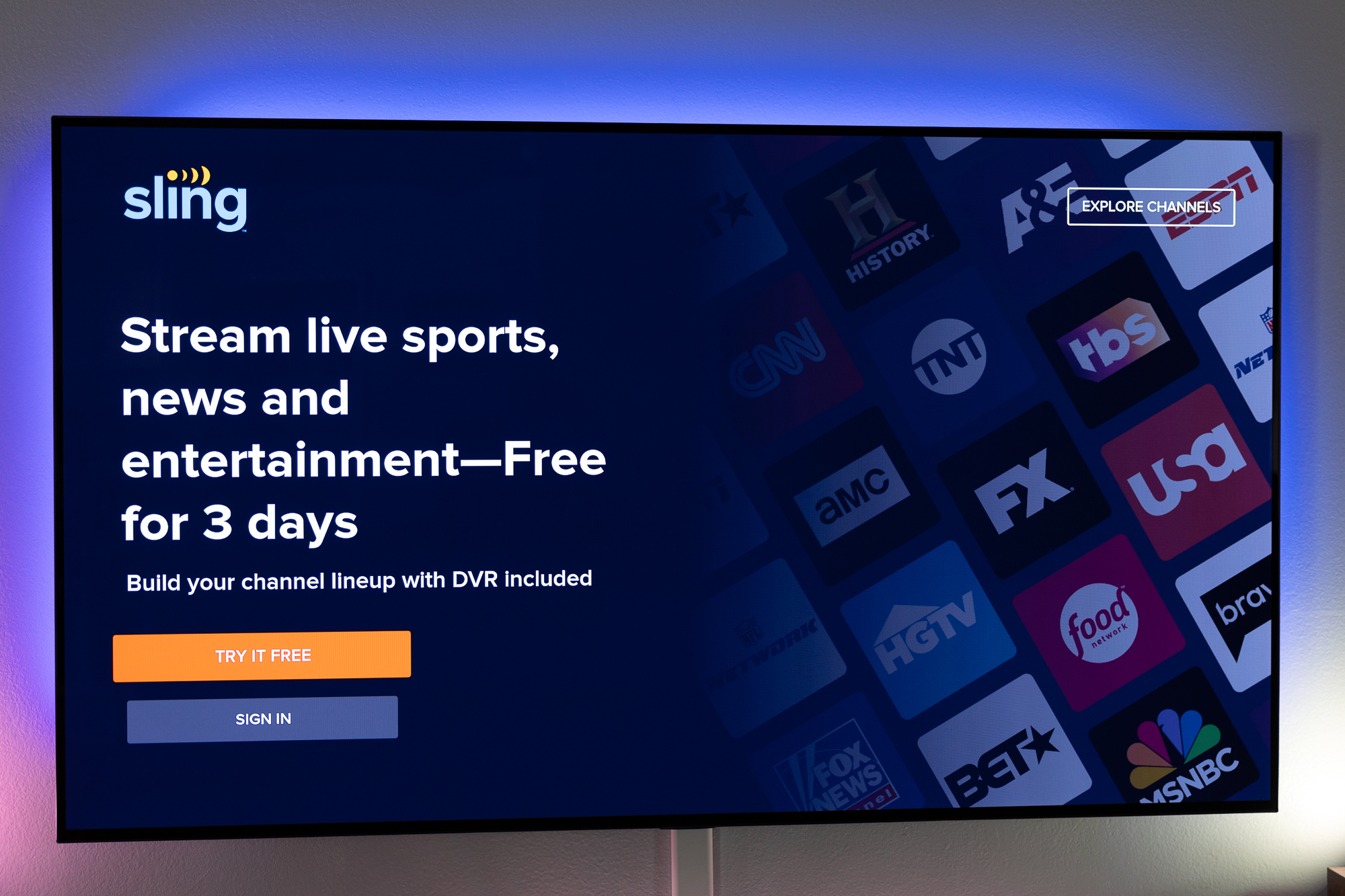 sling packages with cbs sports