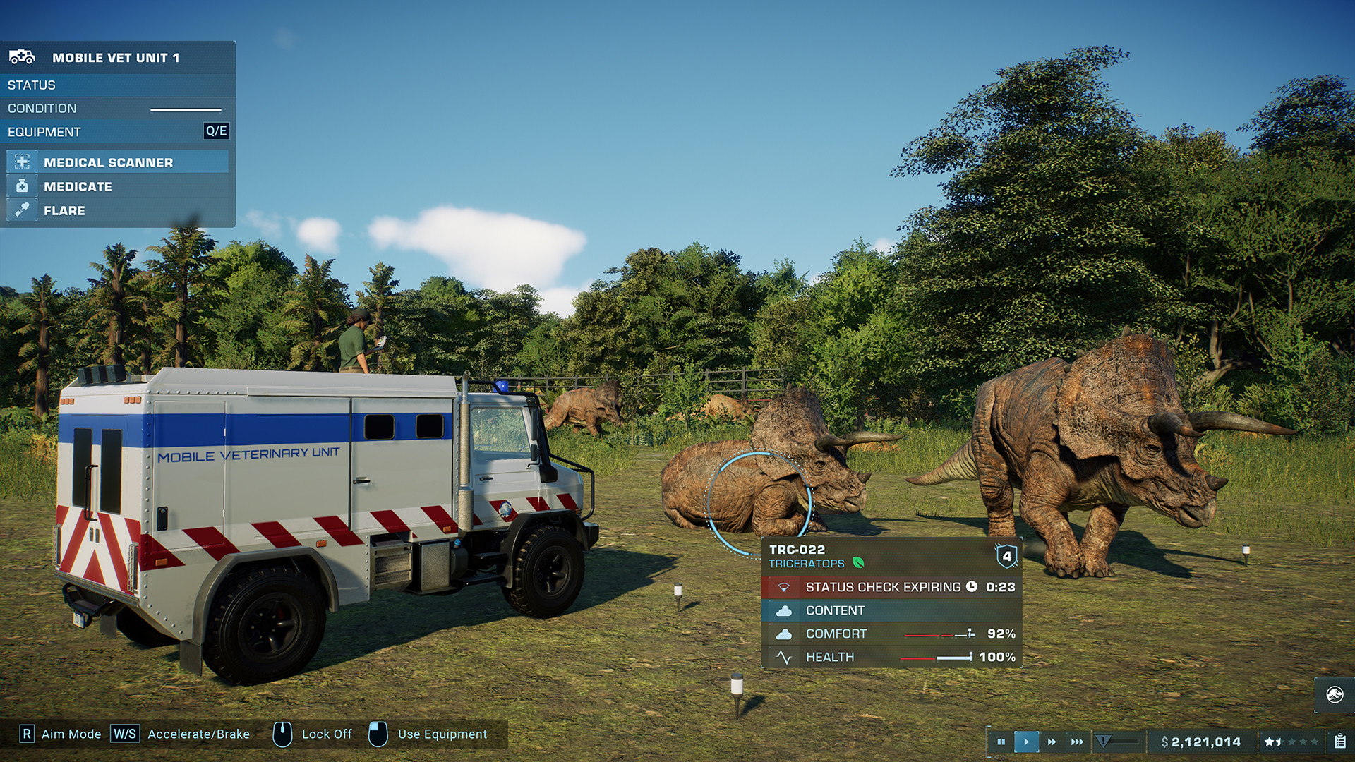 Gameplay from Jurassic World Evolution 2.