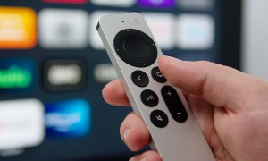 The Siri Remote in someone's hand.