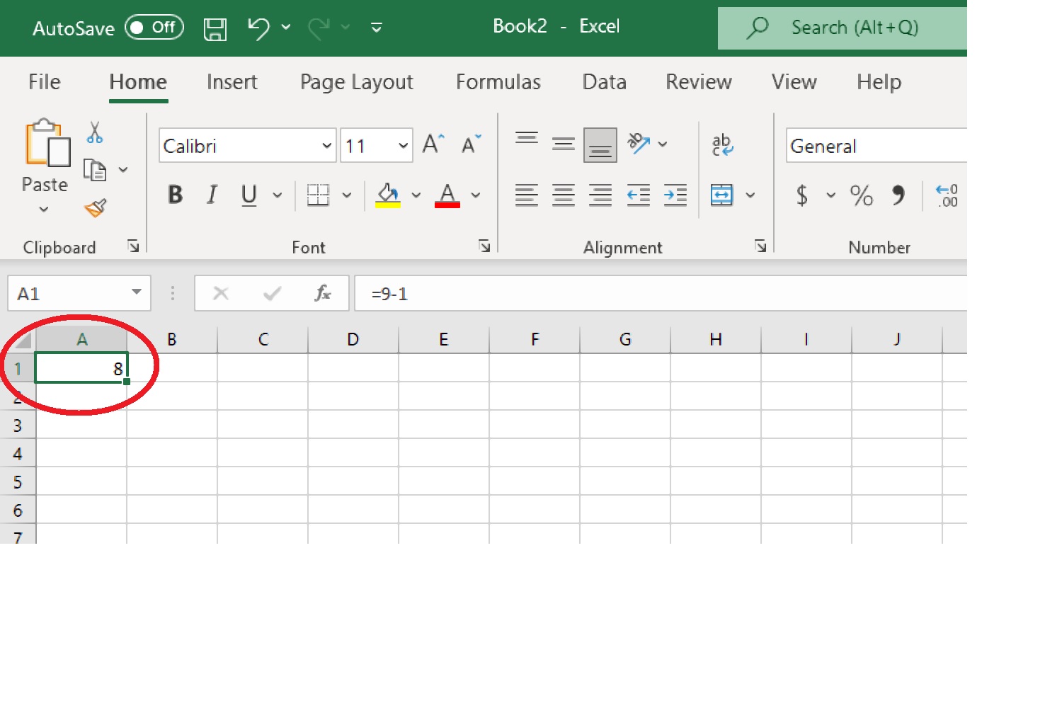 How to subtract in Excel