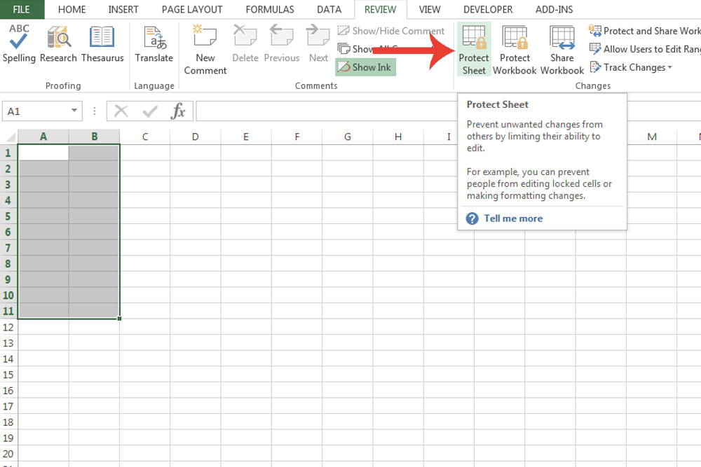 How to lock cells in Excel