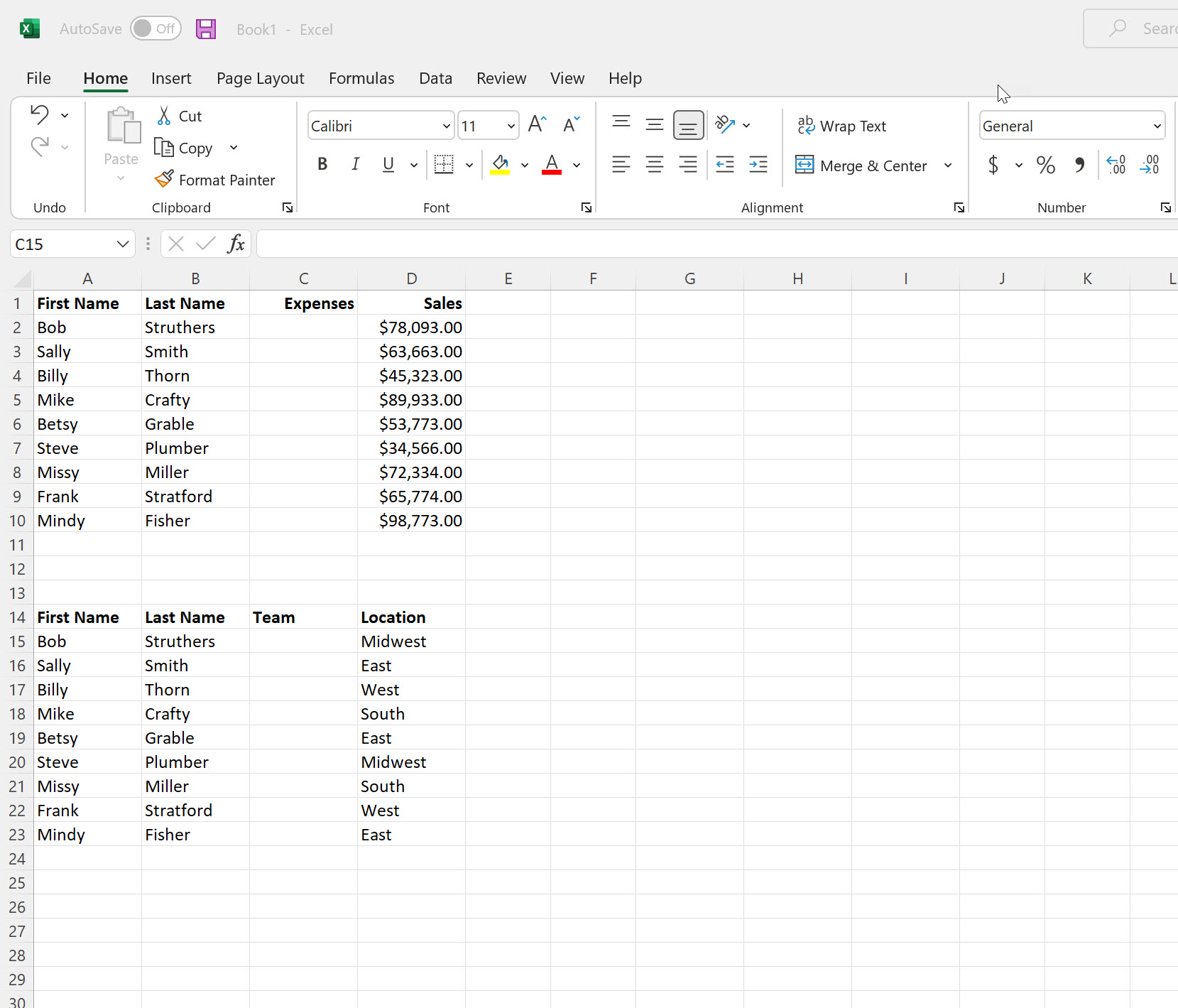 How to add a column in Excel