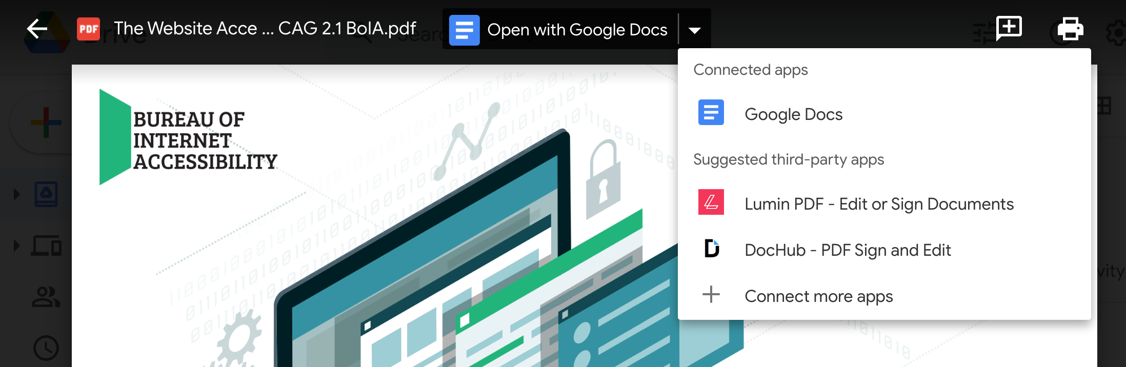 How to edit a PDF in Google Drive