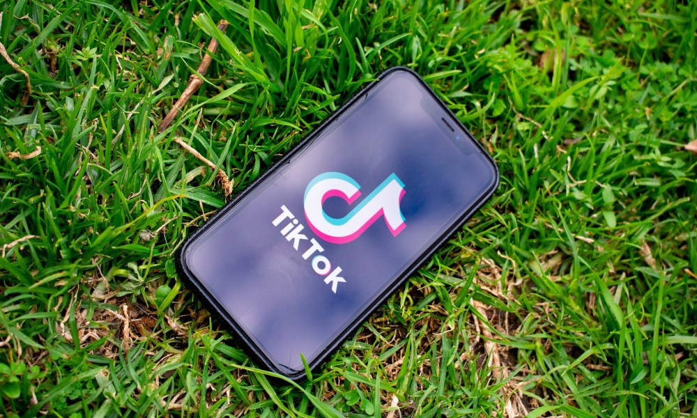 TikTok on a smartphone.