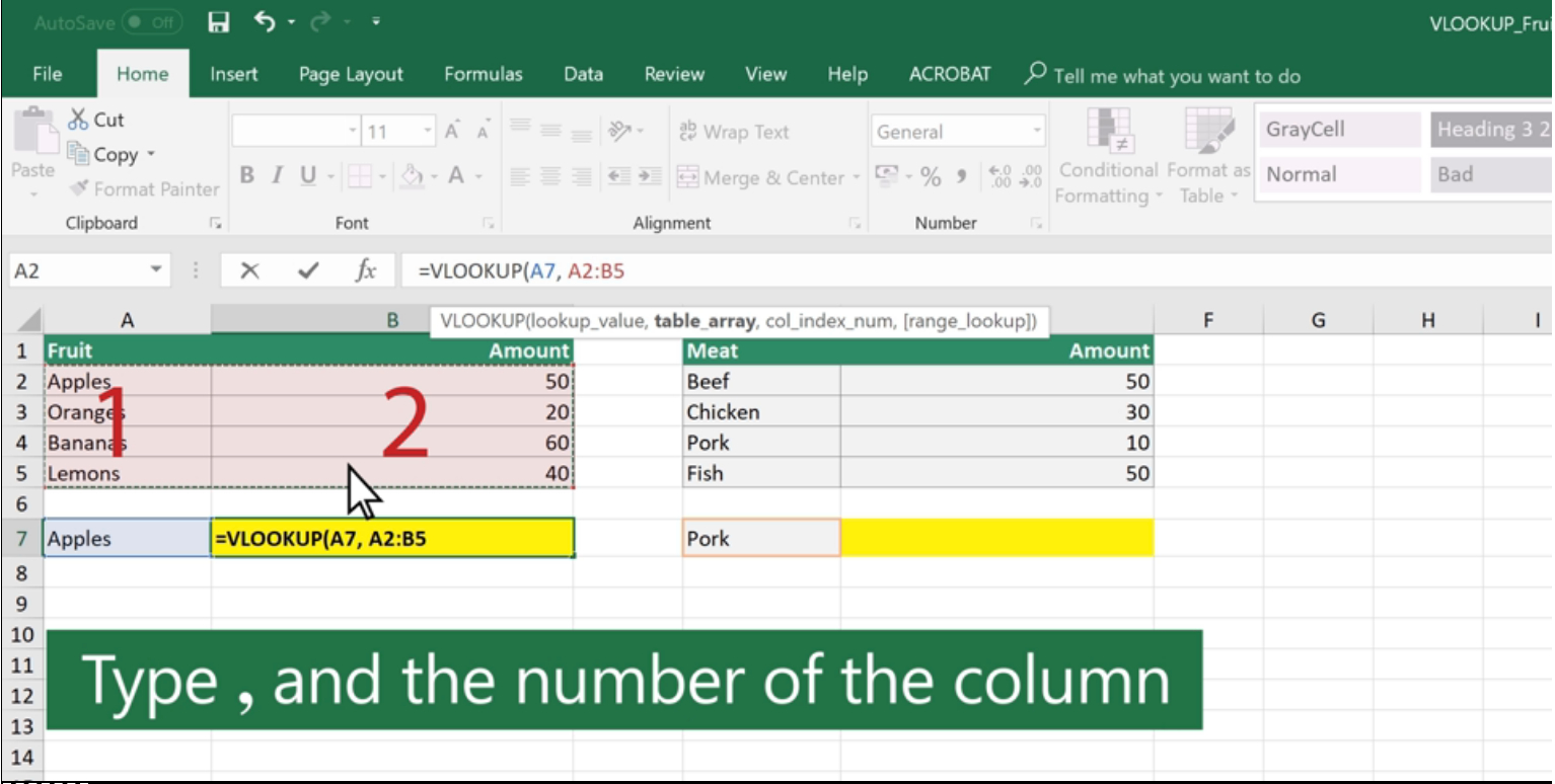 How to use VLOOKUP in Excel