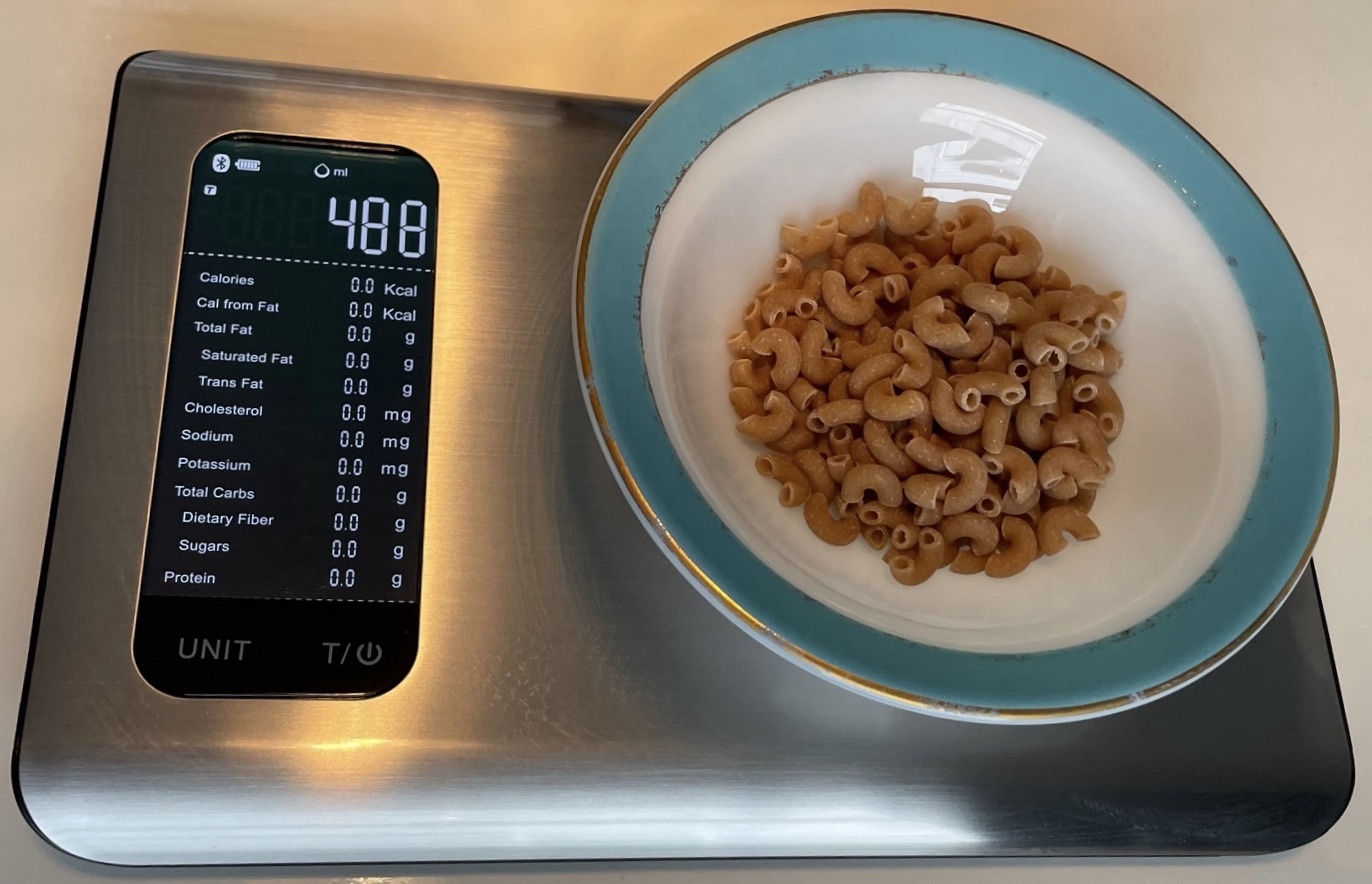 Food scale outlet calories