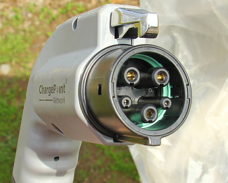 A Type 1 EV connector. 