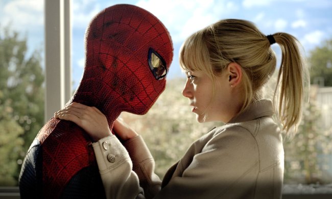 Andrew Garfield and Emma Stone as Spider-Man and Gwen Stacy in "The Amazing Spider-Man."