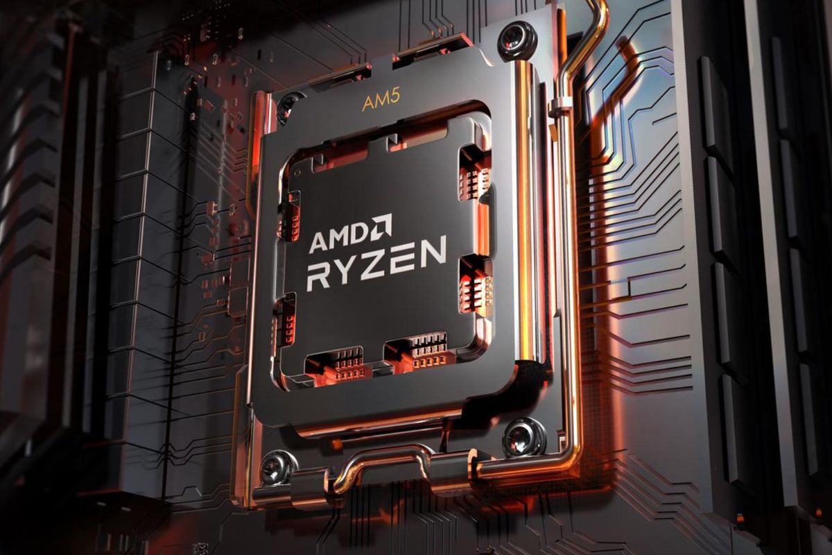 AMD Ryzen प्रोसेसर रेंडर।