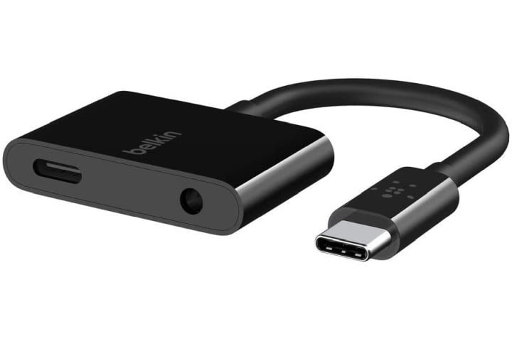 USB Type-C to 3.5mm Audio Jack and Charging Adapter with Type C to 3.5