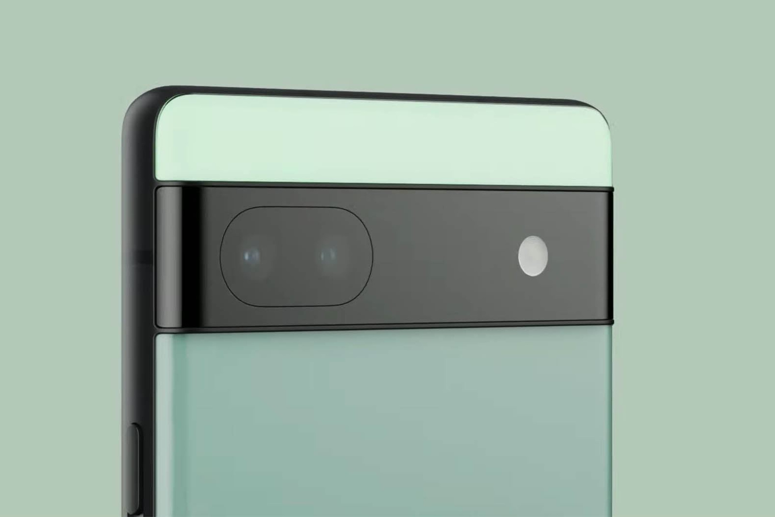 A green Pixel 6A showcasing its camera.