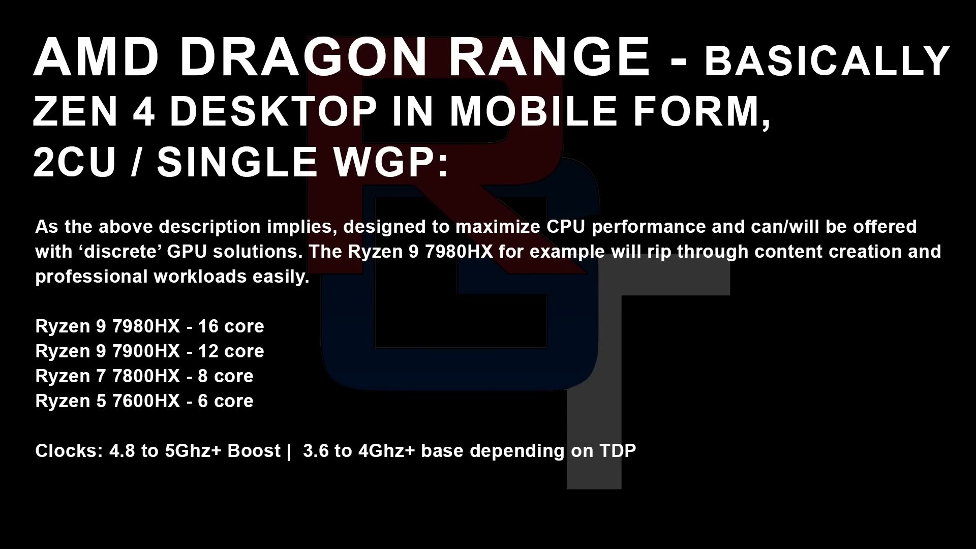 AMD Dragon Range slide.