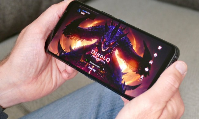 Diablo Immortal's main screen on the Asus ROG Phone 5.