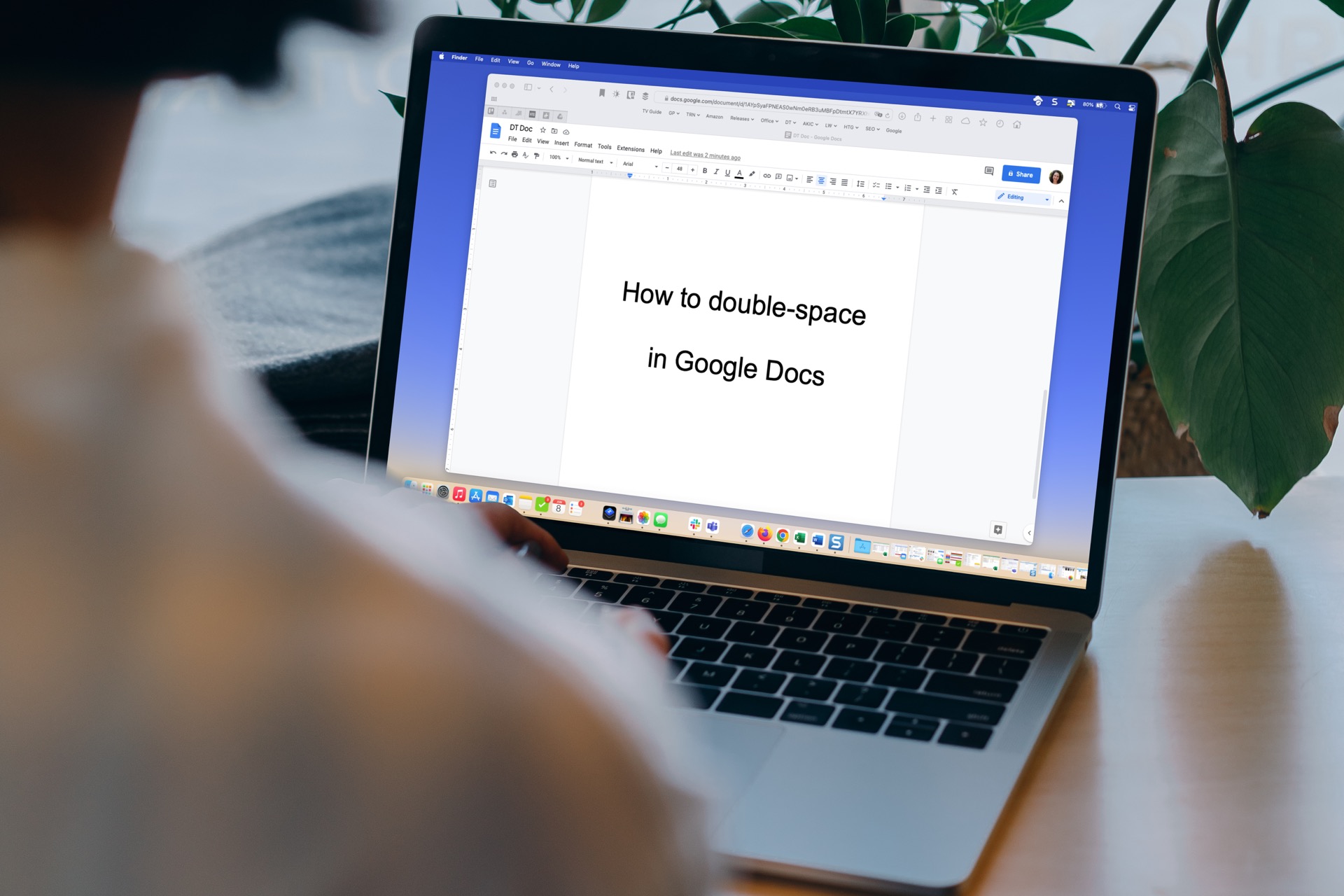 Как увеличить пробел в Google Docs