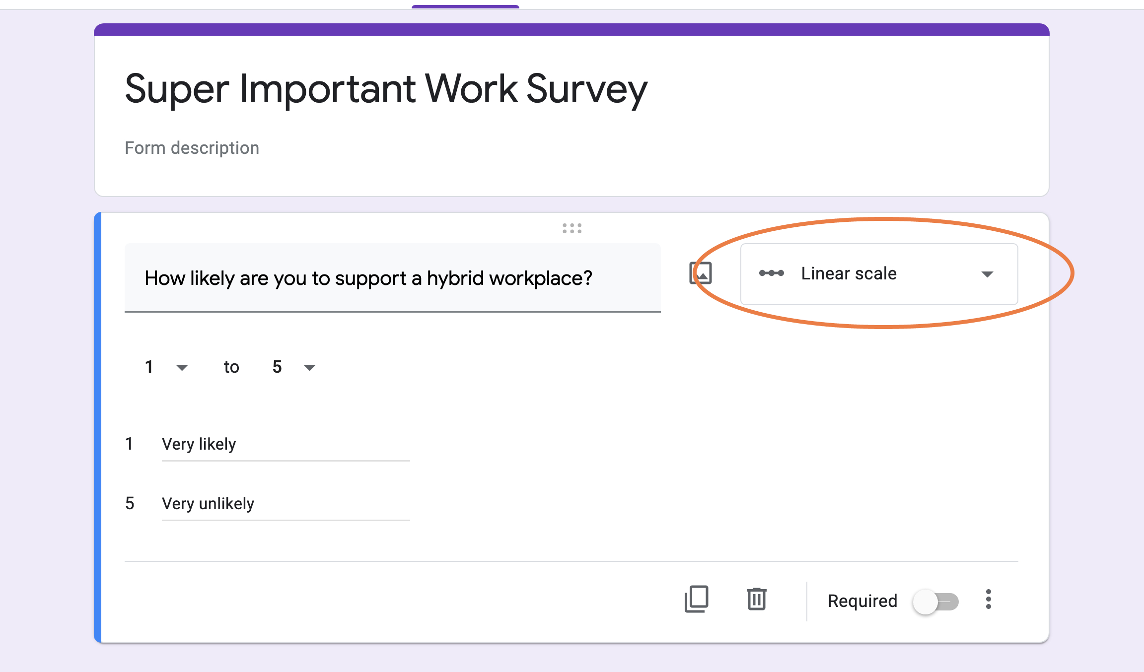 Google Forms Creating Question.