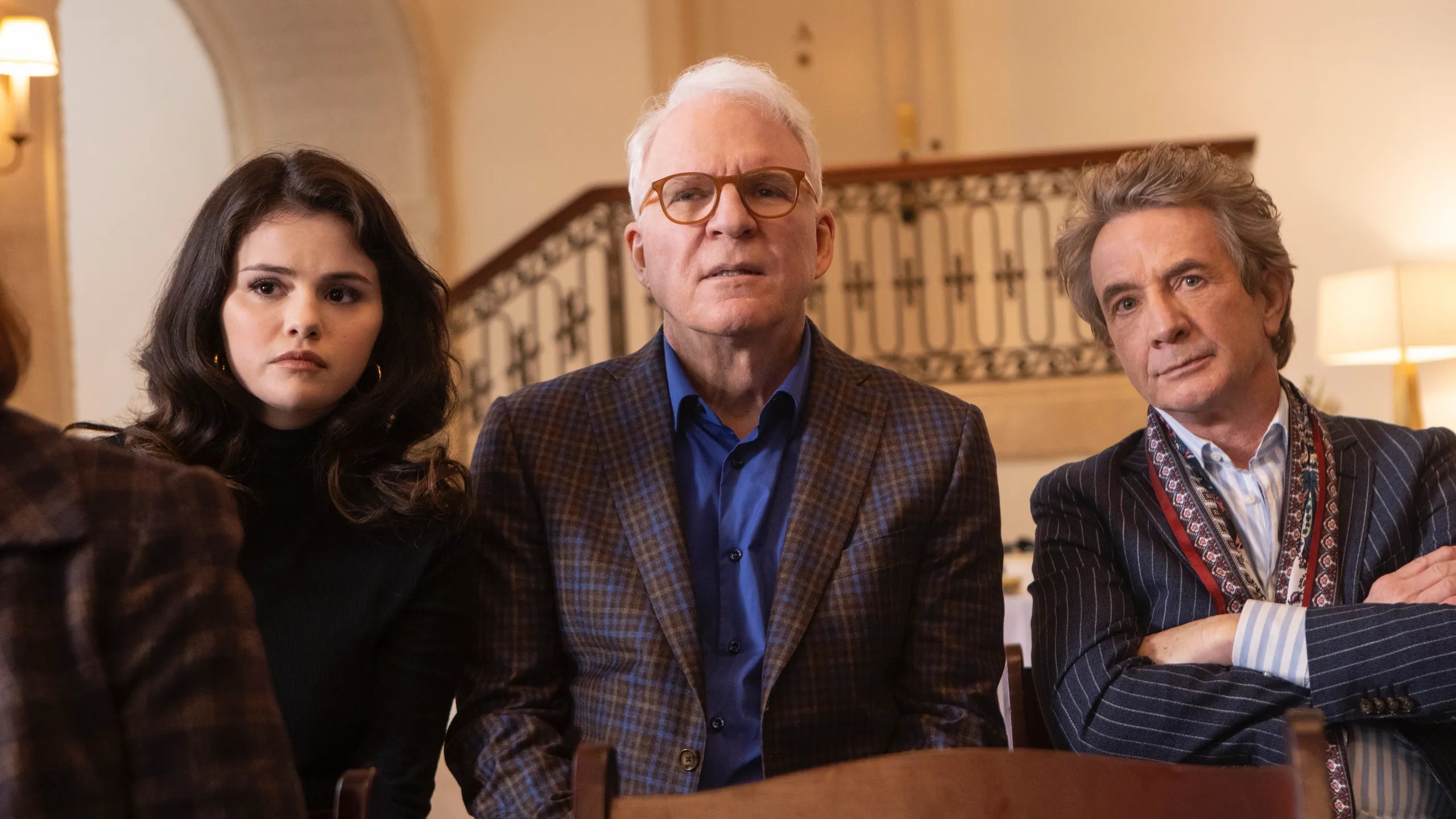 Selena Gomez, Steve Martin, and Martin Short star in Only Murders in the Building.