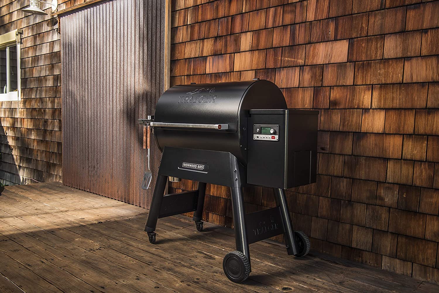 A Traeger smart grill.