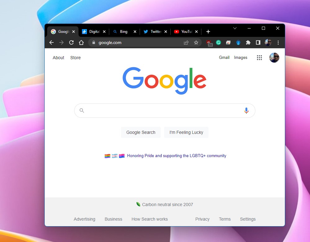 Google Chrome aberto com várias abas.