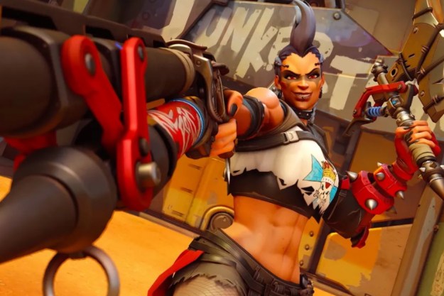 Junker Queen holding a shotgun and axe in Overwatch 2.