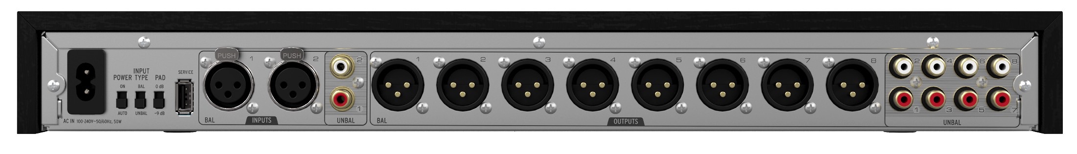 Panel trasero Klipsch Jubilee Active Crossover.